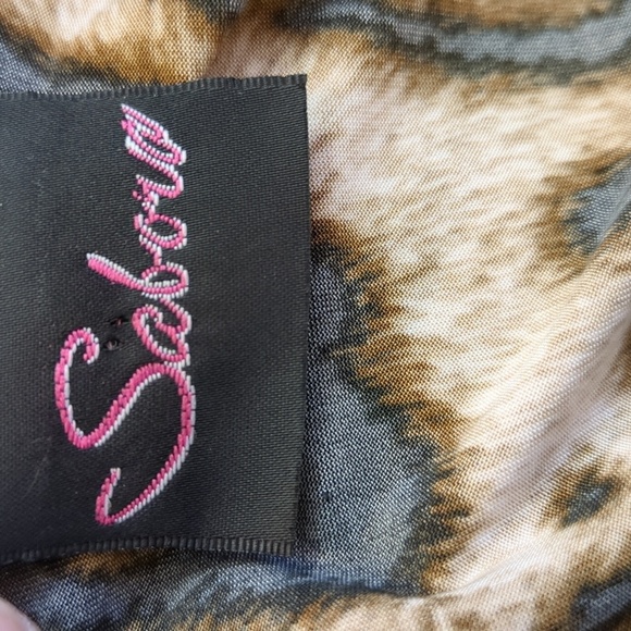 Vintage Y2K Clubwear, Sabora Embellished Leopard Print Mini-Dress - Picture 8 of 8